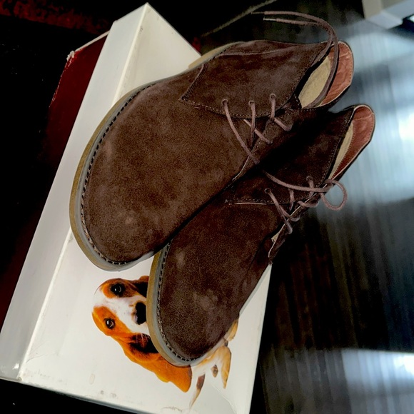 Men’s Rare *Never Worn* Authentic Chocolate Brown Suede Hush Puppies US12 Wide - Picture 4 of 6